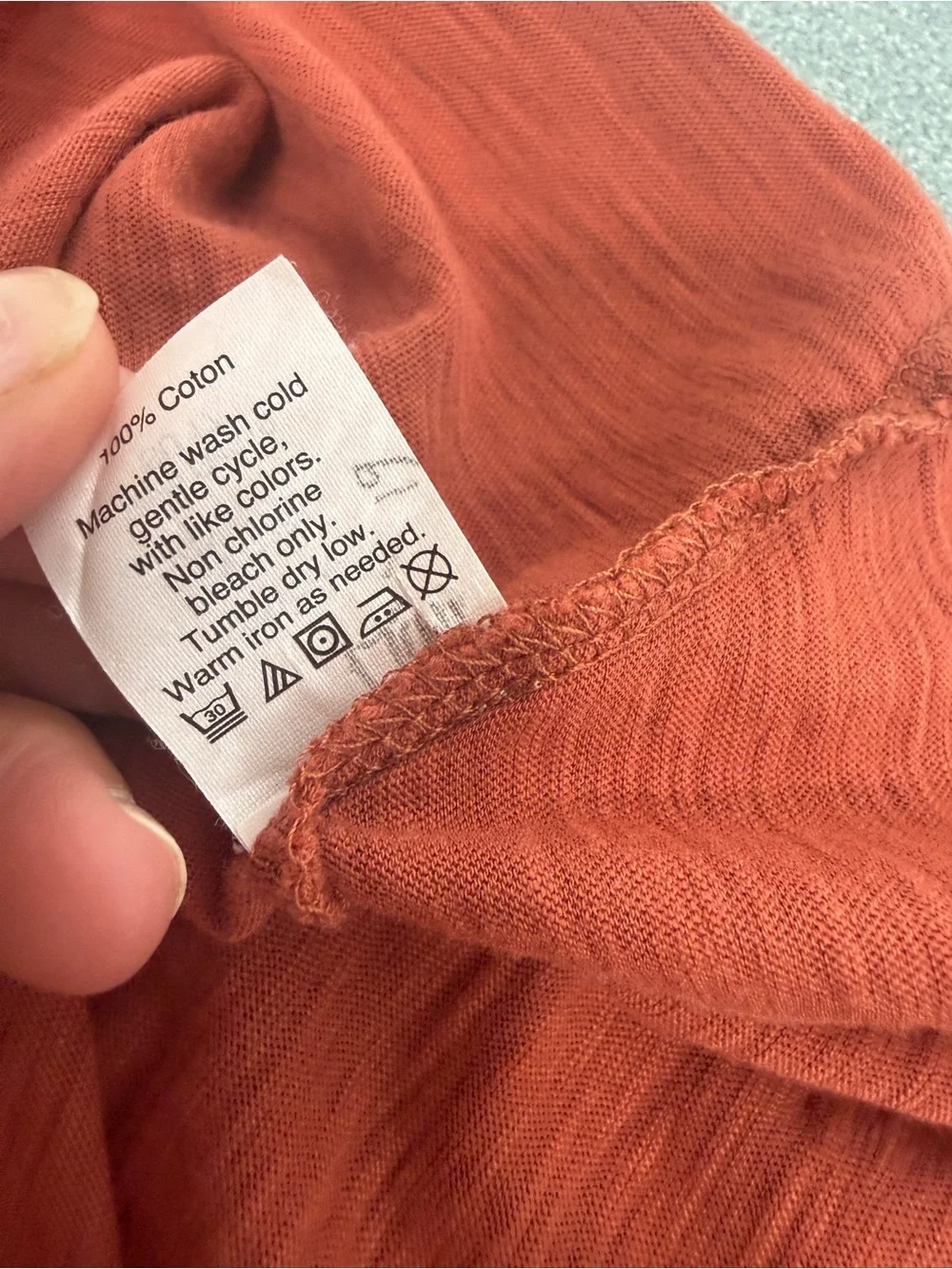 Madewell V-Neck Pocket Tank Top - Rust Red Women’s Small